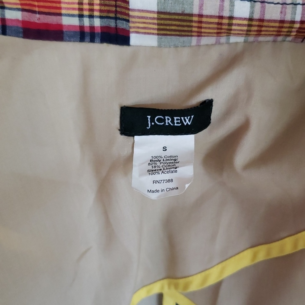 J.Crew Plaid Patchwork Blazer Size Small - image 8